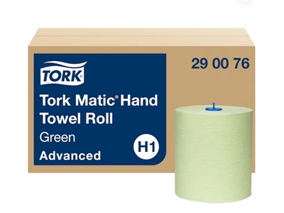 TORK MATIC Advanced papírové ručníky v roli, 2vrstvé, zelené, 150 m   120076  1 role Prodej pouze po balení