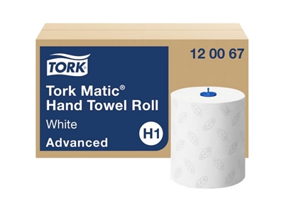 TORK MATIC Advanced papírové ručníky v roli, 2vrstvé, bílé, 150 m    (120067)    1 role Prodej pouze po balení