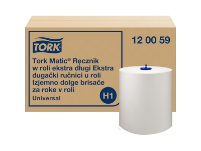 TORK MATIC Universal papírové ručníky v roli, 1vrstvé, bílé, 280 m  120059  1 role Prodej pouze po balení