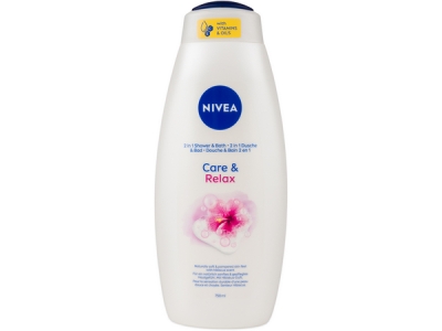 NIVEA SG + pěna do koupele Care and Relax 750 ml