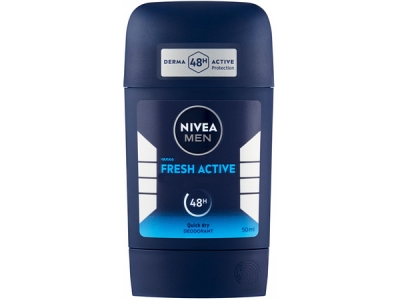 NIVEA deo tuhý FM Fresh Active 50 ml bez hliníkových solí