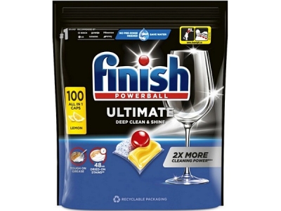 Finish Ultimate All in 1 kapsle do myčky nádobí Lemon 100 ks