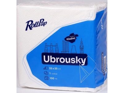 UBROUSKY ROLLPAP bílé 33 x 33 cm 1vrstvé 100 ks    (2811.02.03)