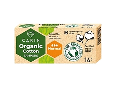 CARINE Cotton Organic tampony Normal 16 ks