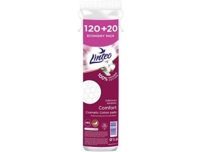KOSMET. odličovací tampony  Linteo 100 % natural  120 + 20 ks