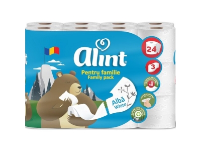 TOALETNÍ PAPÍR ALINT Practic White 3vrstvý 100 % celulóza 24 ks. (1327024)