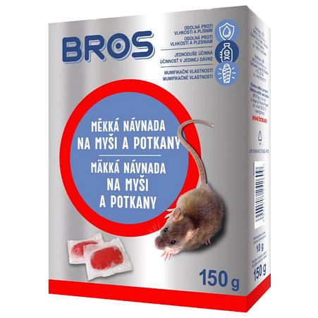 BROS měkká návnada na myši a krysy 150 g