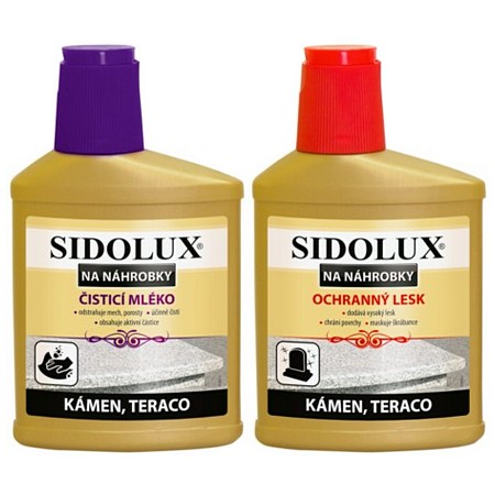 SIDOLUX duopack na čistění náhrobků (čistič 330 ml + lesk 250 ml)
