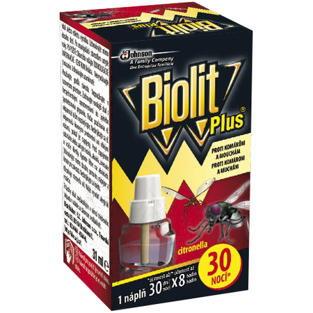 BIOLIT Plus tekutá náplň do odpařovače na komáry a mouchy 30 nocí